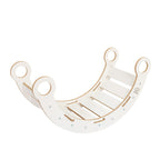 White Wooden Dream Rocker with Pillow, Slide and Ladder - Small