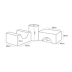 MeowBaby® Bearly Shape Set with 3 Elements - Brown