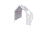 MeowBaby® White Wooden House for Kids - Blue Roof