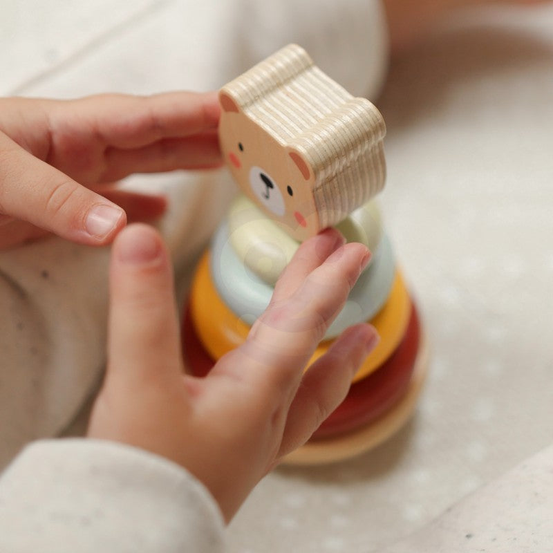 3in1 Toy Box - Sorting Blocks, Stackable Pyramid and Elephant On Wheels