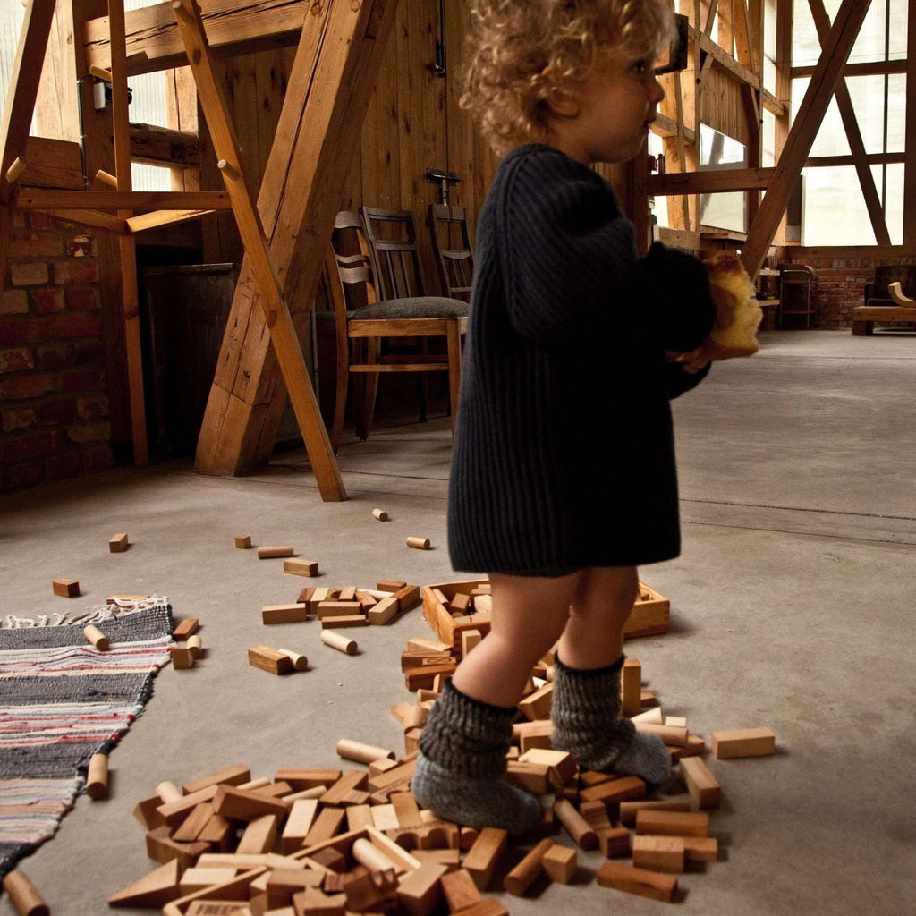 Wooden Blocks in a Bag – Natural, 50 Pieces