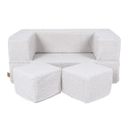 MeowBaby® Bearly Cube Sofa - White