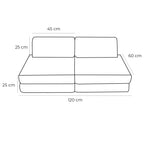 Small Modular Sofa for Kids - Bearly Cream