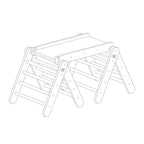 Climbing Triangle With Slide and Climbing Frame - Grey