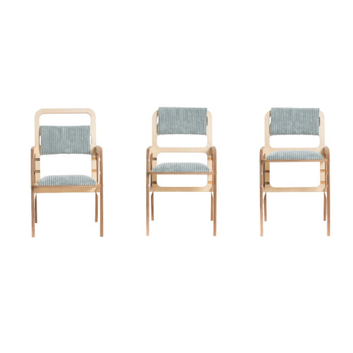 Adjustable Children Montessori Table and Chair Set Luula - Mint Green
