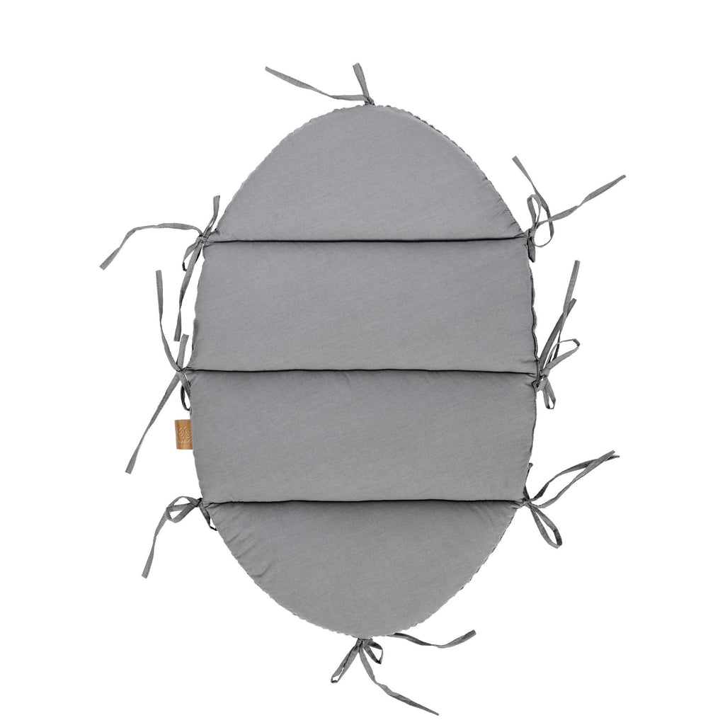 Baby Nest With Braided Bumper - Grey