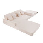 Large Modular Sofa for Kids - Premium Boucle, White