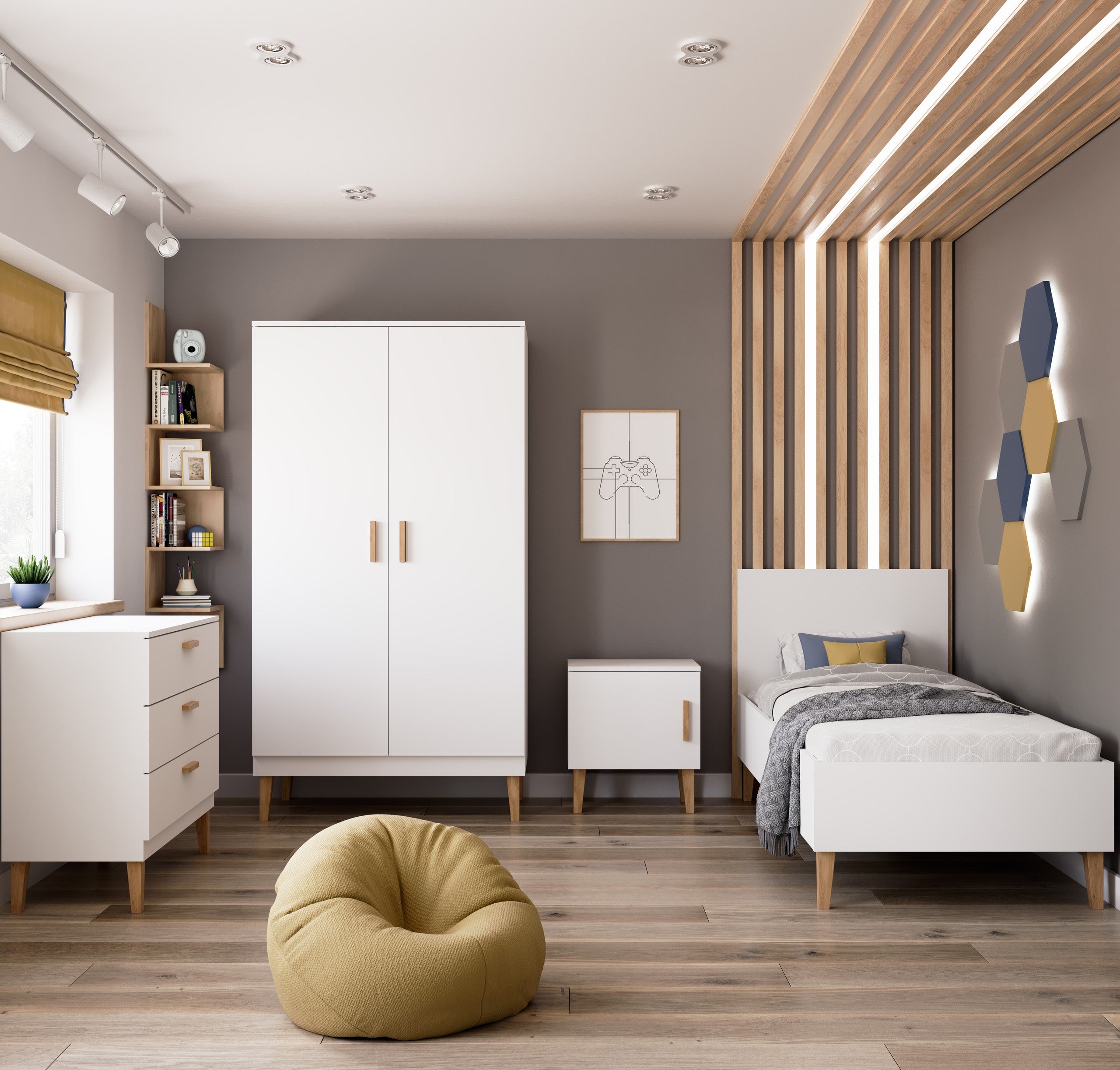 Chest of Drawers Kubi - White