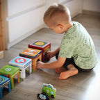 City Vehicles in Boxes Puzzle Cubes