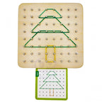 Geoplan on Rubber Bands Wooden Puzzle, 69 pcs