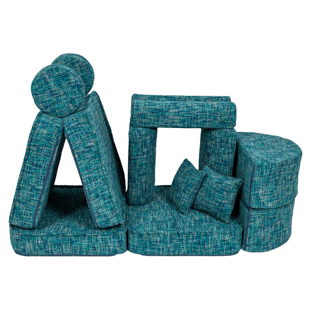 Medium Modular Sofa for Kids - Tangle Lagoon Blue Plus