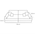 Medium Modular Sofa for Kids - Churros Moon Grey
