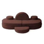 MeowBaby® Modular Sofa Coccolo for Kids – 6 Piece, Bearly Brown