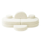 MeowBaby® Modular Sofa Coccolo for Kids – 6 Piece, Bearly Cream