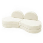 MeowBaby® Modular Sofa Coccolo for Kids – 6 Piece, Bearly Cream