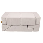MeowBaby® Soft Velvet Bricks Sofa - Ecru