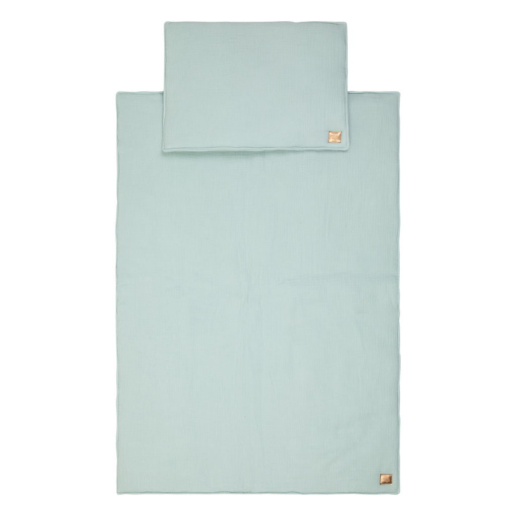 Muslin Baby Blanket + Pillow Set - Mint
