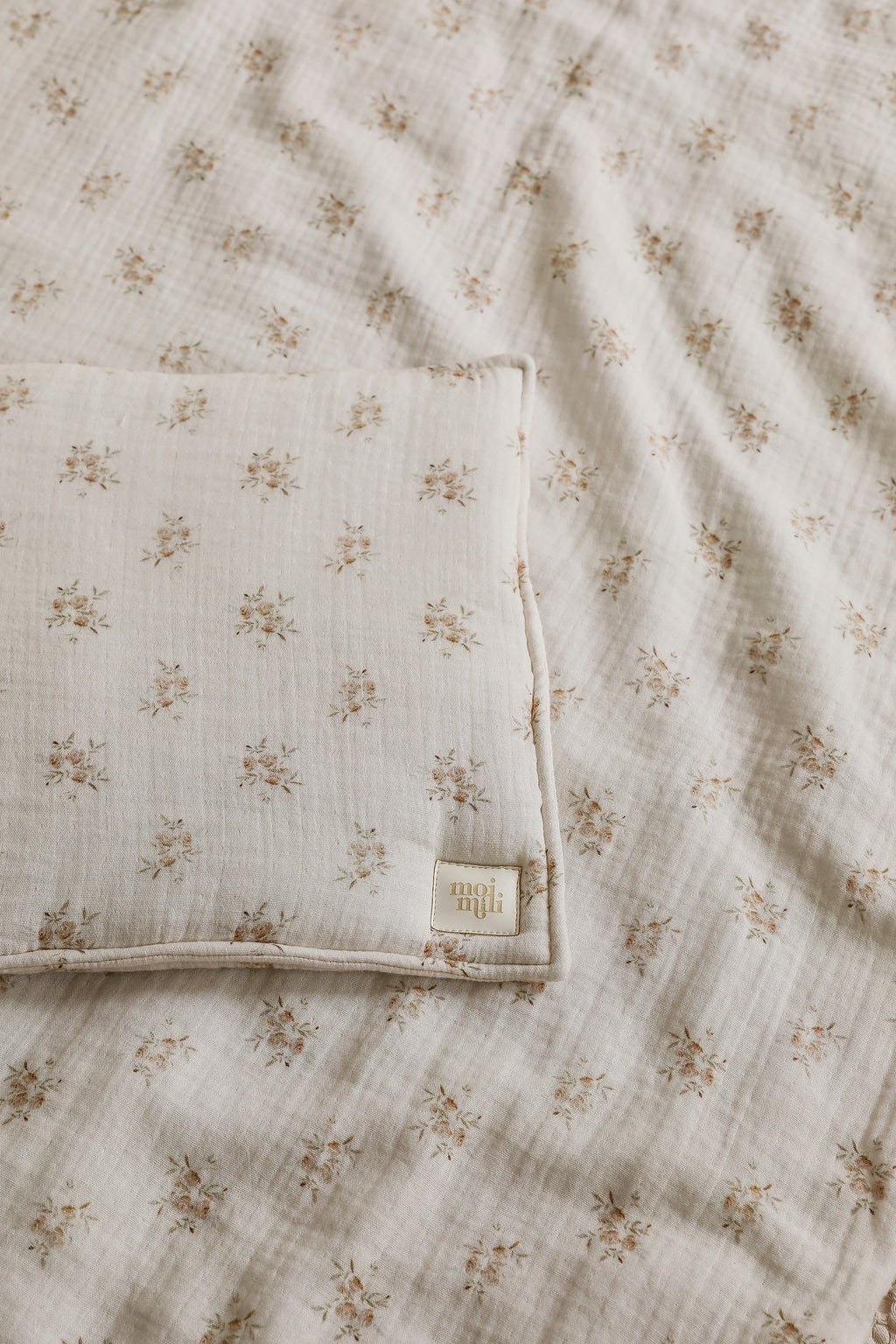 Muslin Baby Blanket + Pillow Set - Boho Flowers