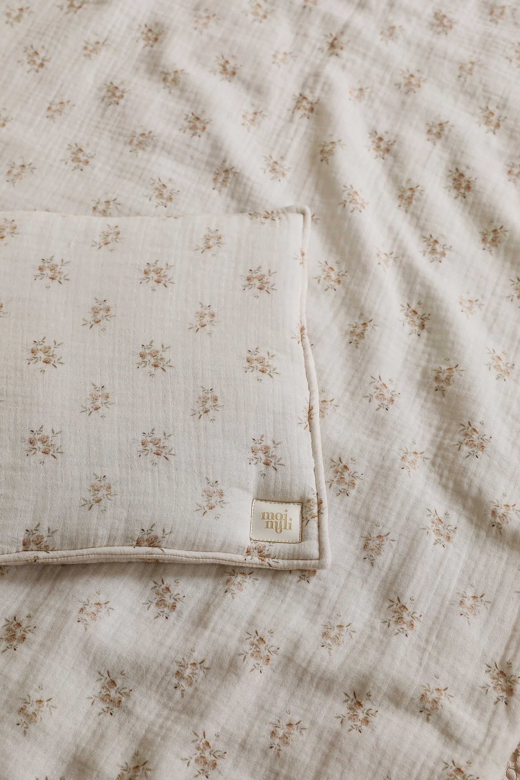 Muslin Baby Blanket + Pillow Set - Boho Flowers