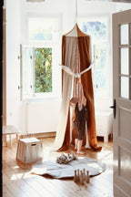 Organic Cotton and Linen Canopy - Caramel Circus