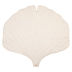 Organic Cotton and Velvet Ginkgo Leaf Playmat - Cream