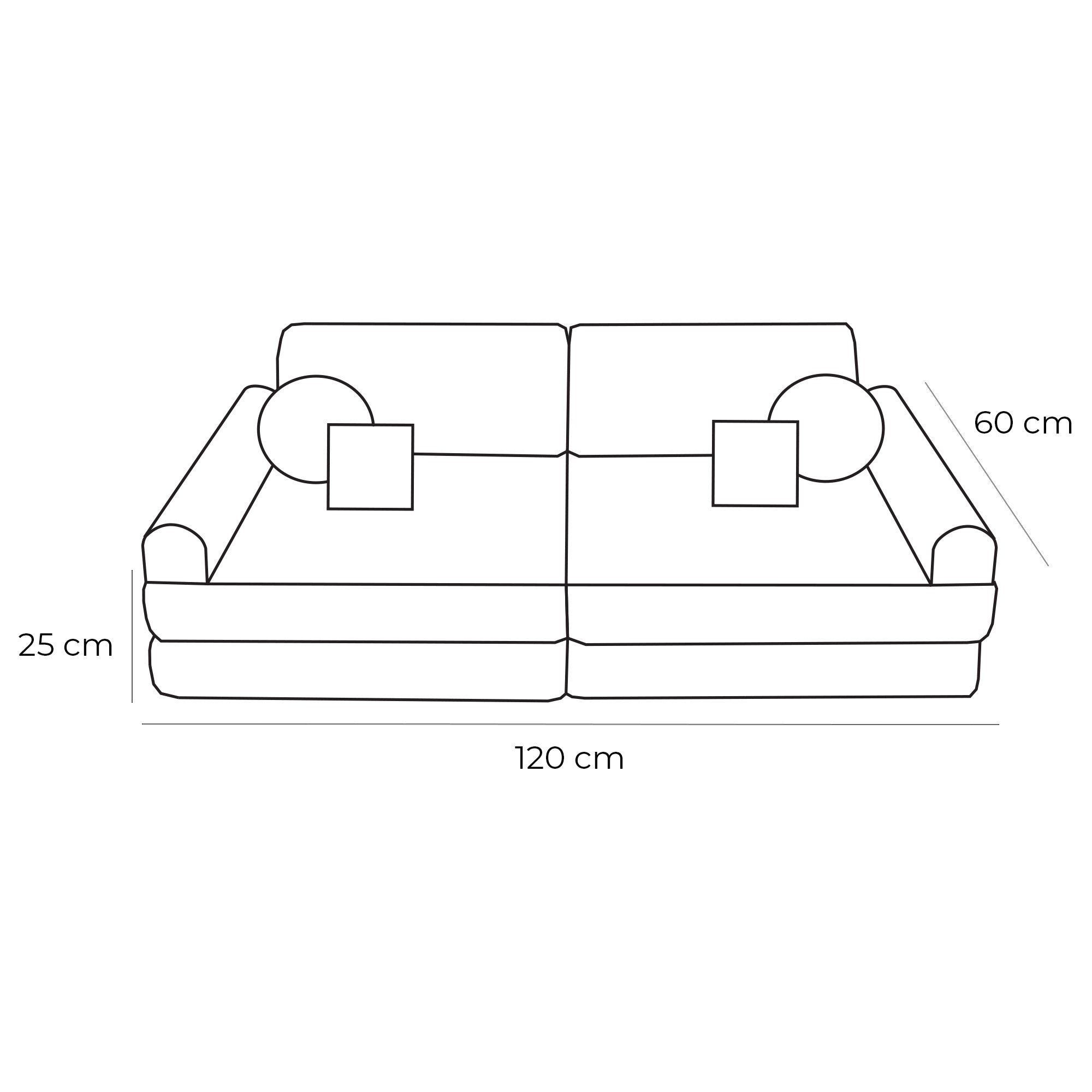 Large Modular Sofa for Kids - Premium Boucle, Champagne Ecru