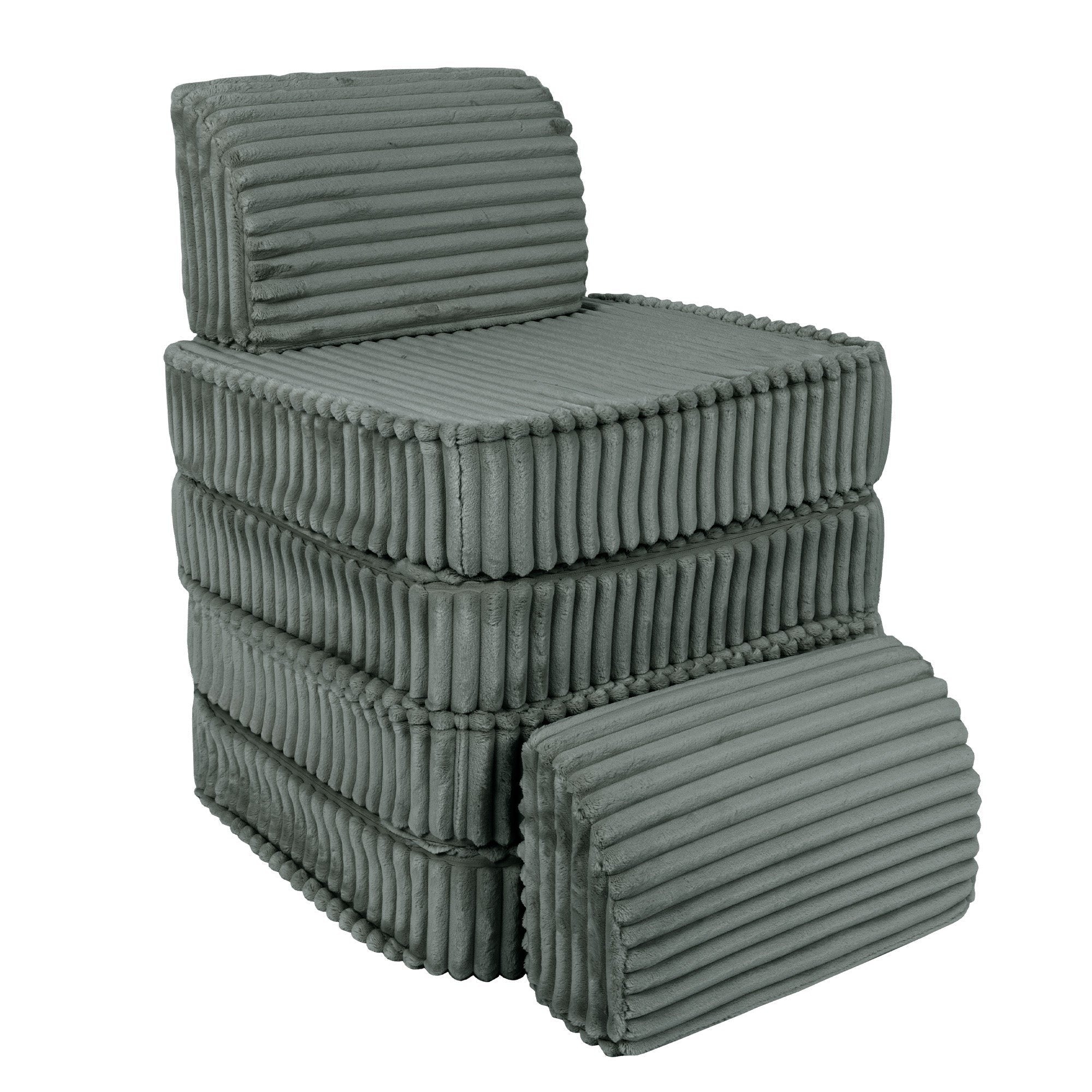 Small Modular Sofa for Kids - Churros Forest Green