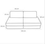Small Modular Sofa for Kids - Churros Blue