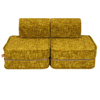Small Modular Sofa for Kids - Tangle Honey Mustard