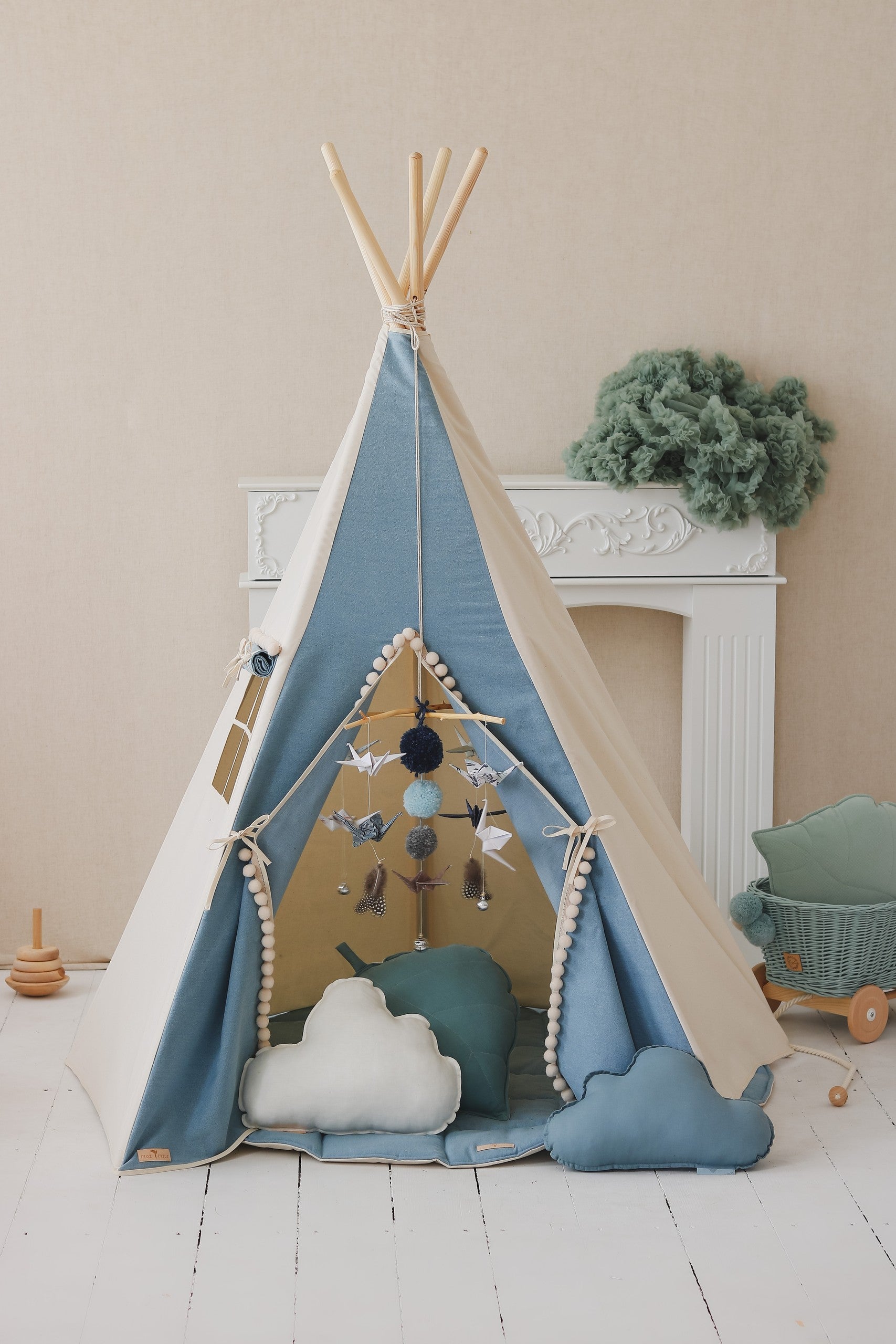 Teepee Tent - Jeans With Pompoms