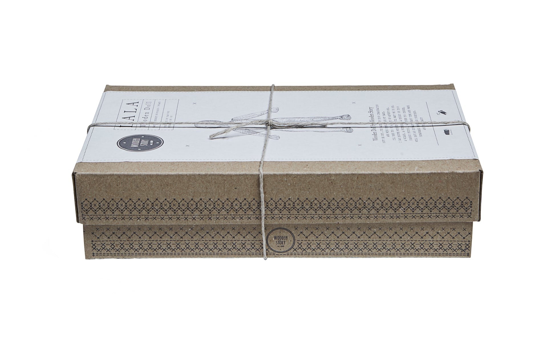 Wooden Walnut Doll with Dress