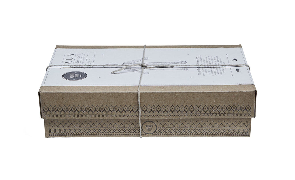 Wooden Walnut Doll with Pants