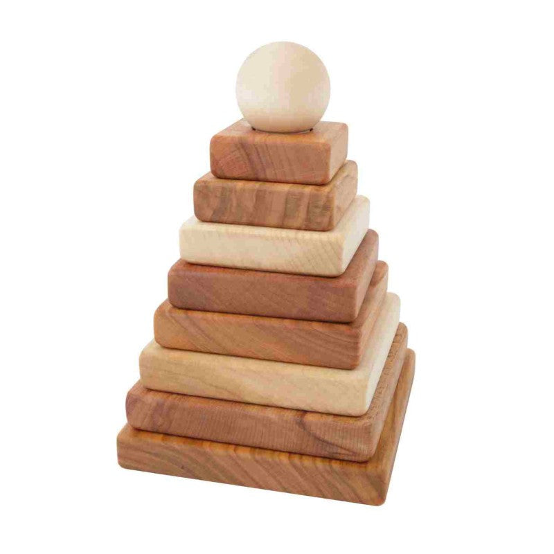 Wooden Square Pyramid - Natural